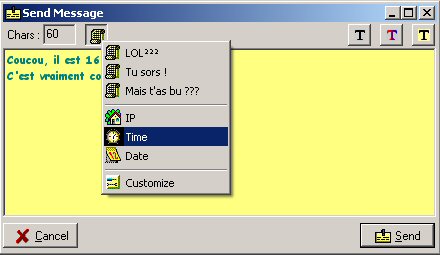 Send message window