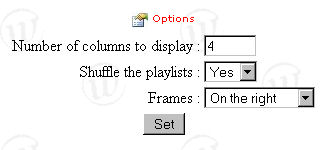 User's options Options